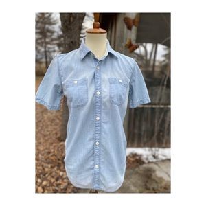 Gap Kids Chambray Button Down Shirt Short Sleeve